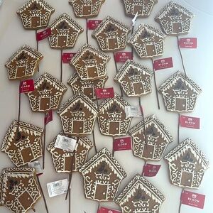 Gingerbread Picks Foam Gingerbread House Tree Pics Tan Faux GingerbreadHouse